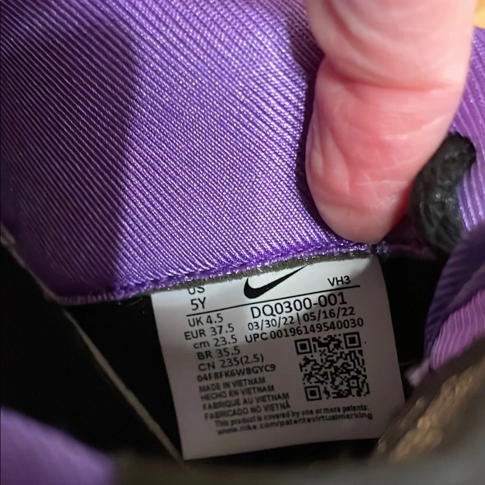Black and Purple Nike Sneakers